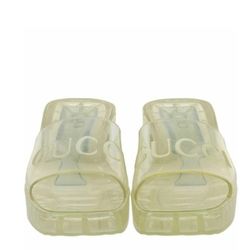 Gucci Rubber Sandal Heels W/Tags