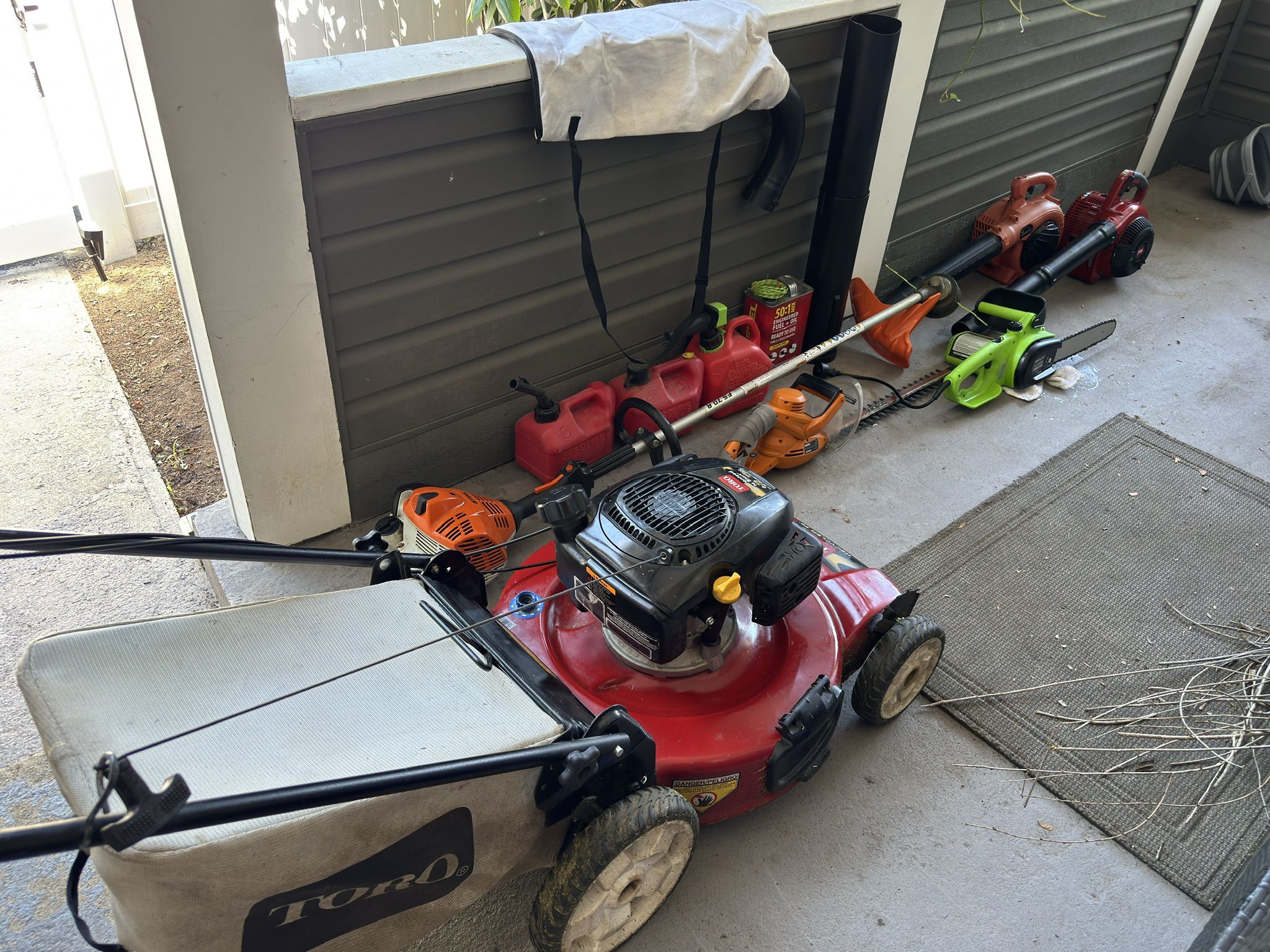 Lawn Mower Trimmer Edger Chainsaw Blower Leaf Bager