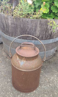 Vintage Rustic Metal Cream Can