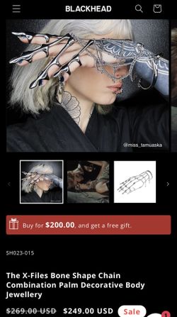 NEW BLACKHEAD The X-Files Bone Shape Chain Combination Palm Decorative Body Jewellery https://offerup.com/redirect/?o=dy5GcmVl Ring