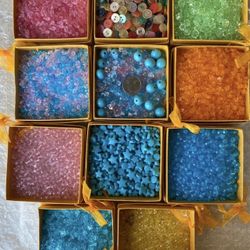 Plastic Beads Variety For Craft Jewelry Scrapbooking Projects