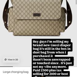 Brand New Gucci Diaper Bag