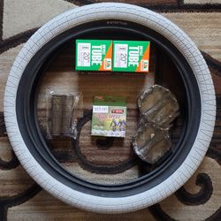 NEW Bicycle Bmx Parts Bundle 20" Gray/black