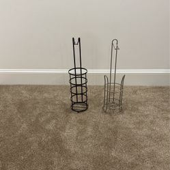 Gray And Brown Toilet Tissue Holders