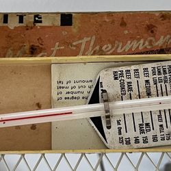 John L Chaney Meat Thermometer Metal Glass Beef Pork Lamb Ham