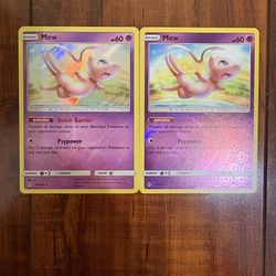 Pokemon Mew 76/214 Unbroken Bonds Holo & Reverse Holo Rare Lot! NM/M PACK FRESH!