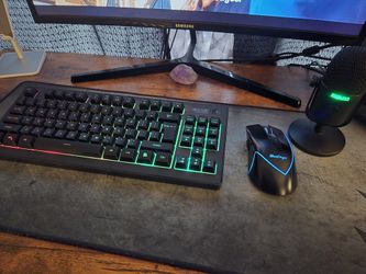 💙 Wireless RGB PC accessories bundle 💙 (MIC, KEYBOARD, MOUSE)