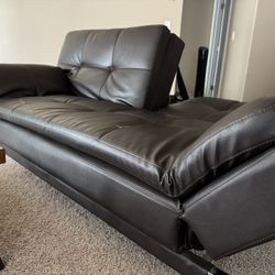 Versatile Reclinable Leather Couch