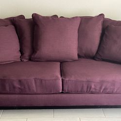 Dark Purple Sofa & Loveseat
