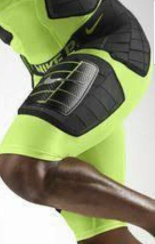 Brand New Nike Volt Black Pro Combat Hyperstrong Compression Set padded Top shirt Padded Bottom Girdle Set Adult Size Large