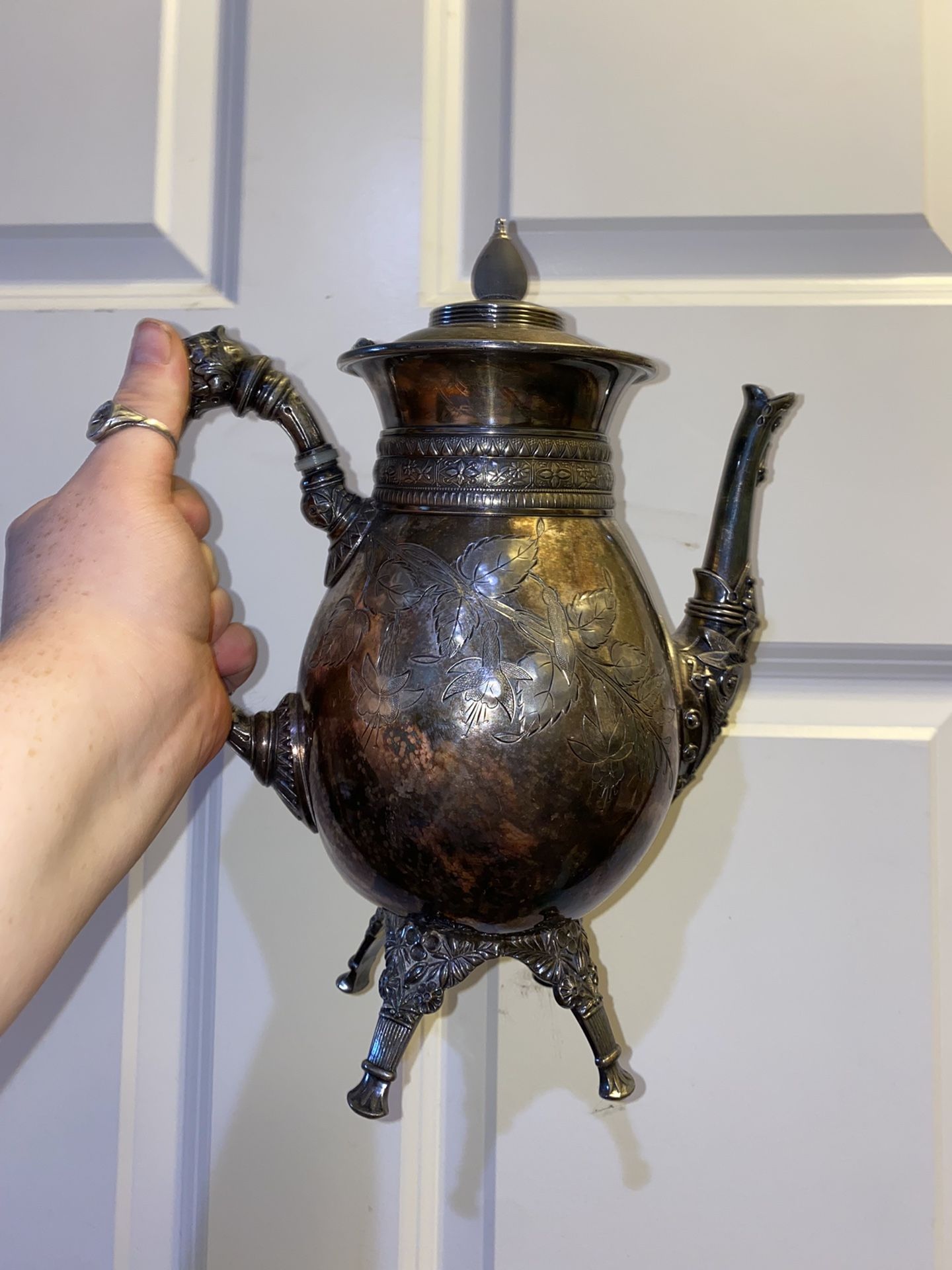 Rogers.Smith And Co  Silver Tea Kettle 