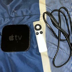 Apple TV With Power Cable And Remote 