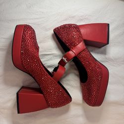 Red Bedazzled Heels