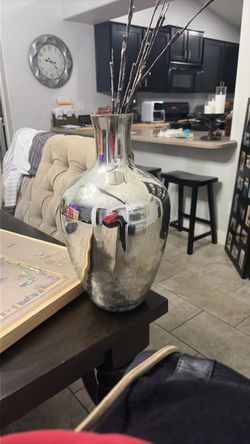 Z Gallerie Echo 16.5" Silver Vase