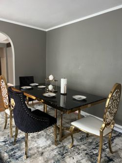 Marble table and chairs