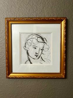 Pretty Female Sketch Art Print