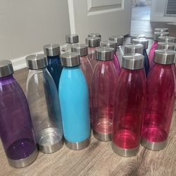 20 Plastic/Metal Water Bottles - new/never used - craft blanks