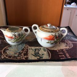 Oriental Sugar and Creamer Set