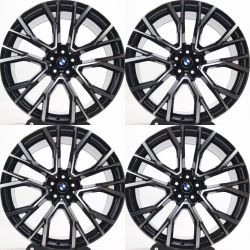22" Staggered BMW X5 X6 X7 Wheels Rims Set of 4 22x9.5 22x10.5 5x112 809M