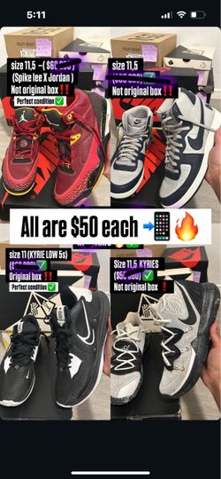 $50 used jordan’s/kyries 🔥