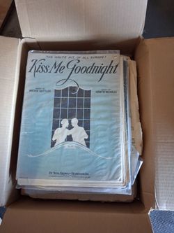Box of really old music sheets