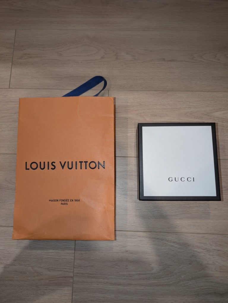 Authentic Gucci Gift Box & Louis Vuitton Gift Bag