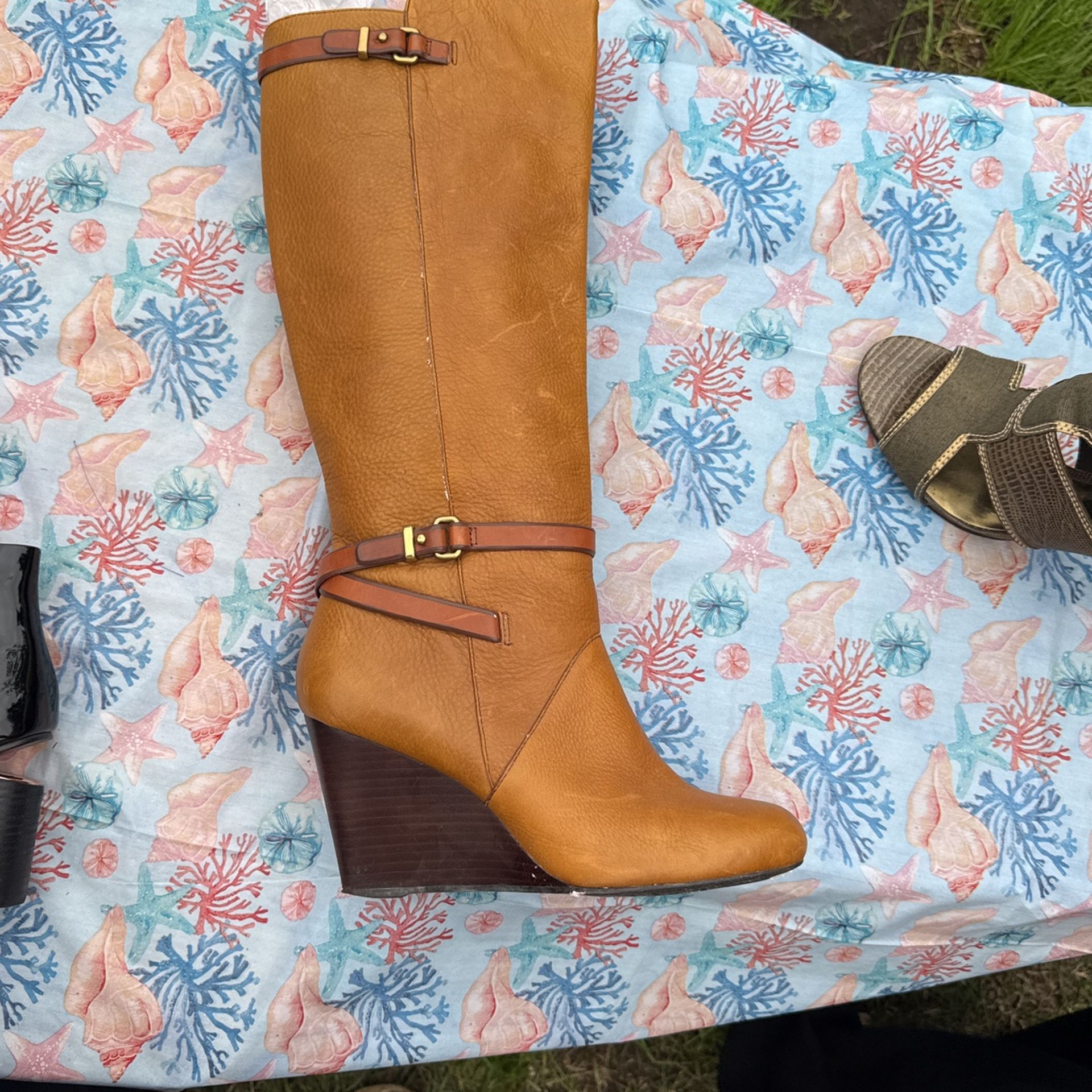 Coach Boot Wedge Heel