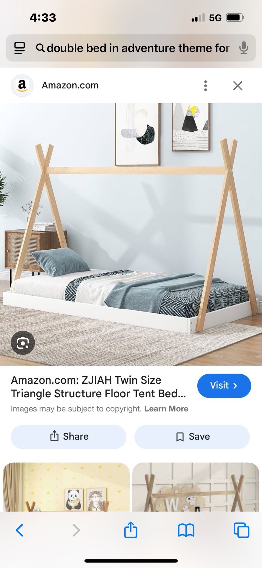 Double Mattress & Kids adventure Themed Bed Frame