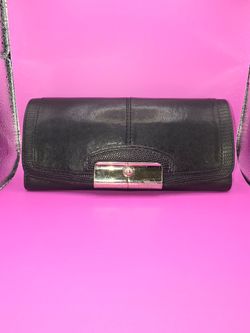 Coach Black Leather Continental Wallet