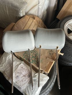 Gray Mercedes W126 Headrest Leather