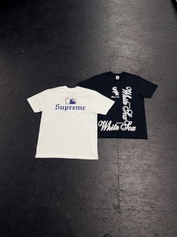 Supreme Tee Shirt Black/White MLB