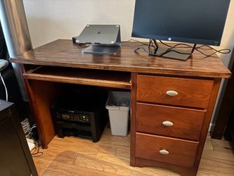 Solid wood desk