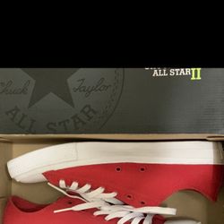 Converse Low Top Chuck 2 All Star Red sz 9 men 