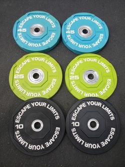 Bumper Plates Rubber Olympic Weights Gym Weight Set