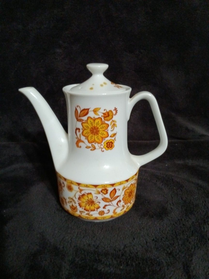Vintage 1970s Flower Decor Coffee / Teapot ($40 obo)
