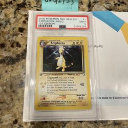 Pokemon Cards: 1st Edition Neo Genesis PSA 9 Ampharos