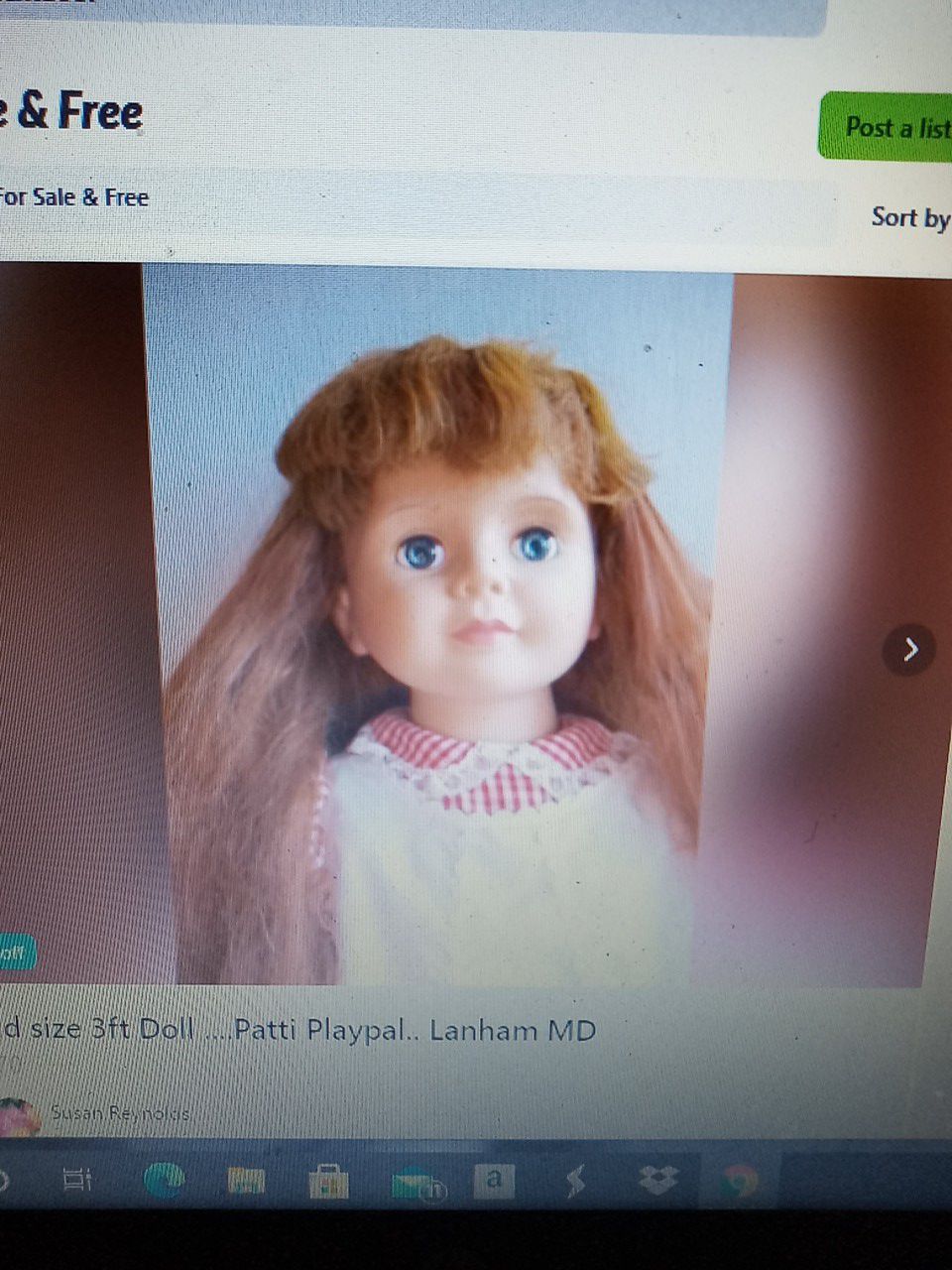 3ft Patti playpal. Kid size doll