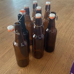 Brown And Clear Bottles 