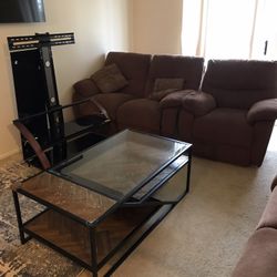 Bedroom , Recliner Sofa , Loveseat And Chair . TV Table , Coffee Table 