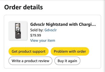 Night stand with charging station