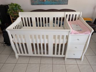 $100 Crib with Mattress - Storkcraft Portofino 5-in-1 Convertible Crib and Changer