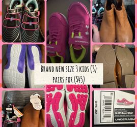 Brand new size 3 kids (3) pairs for ($45)(Cash only)(price is firm)