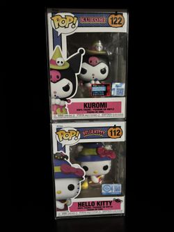 Hello Kitty and Kuromi Funko Pop With Protector