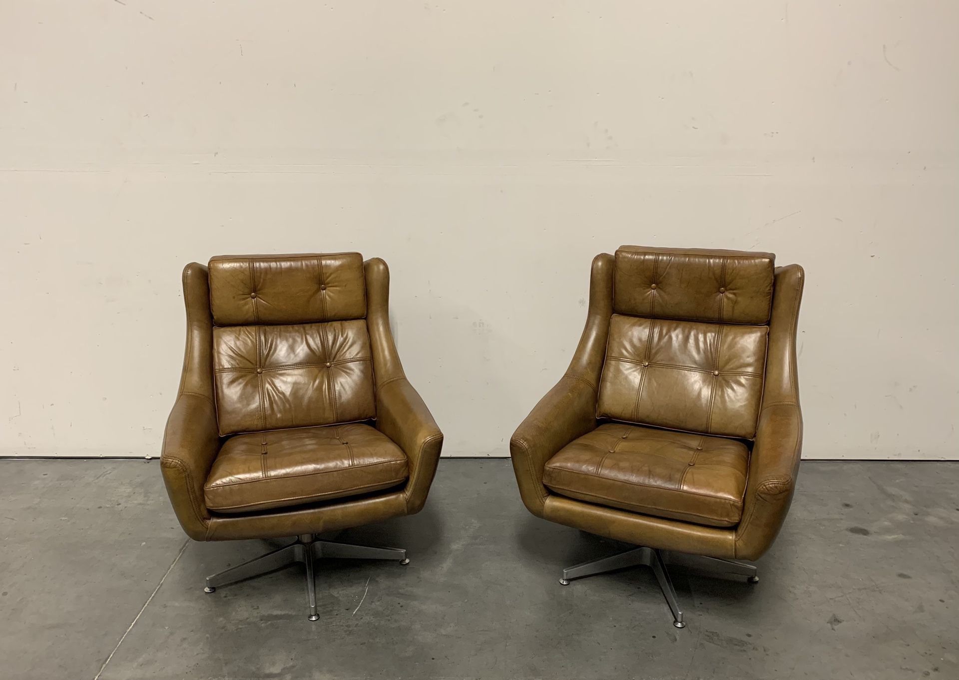 Restoration Hardware, MotorCity Leather Swivel Chairs