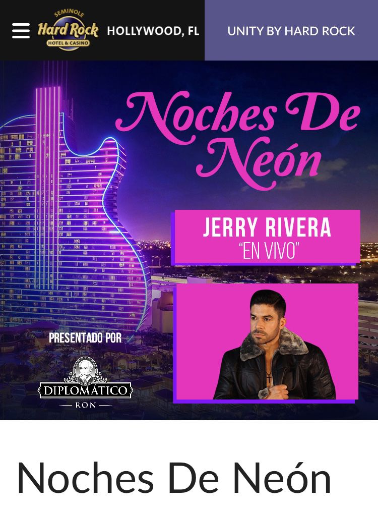 Jerry Rivera Noche De Neon At Hard Rock Pool Party 