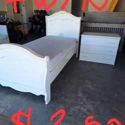 TWIN SIZE BED FRAME WITH MATTRESS 