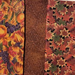 Autumn Themed Fabrics with Gold Shimmers