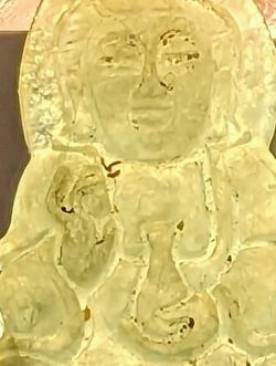 Two Pendants; Jadeite Mahayana Talisman, Teardrop Bloodstone , Small Silver Pendants