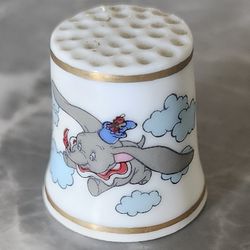 NE The First Disney Characters Porcelain Thimble Collection Dumbo Elephant Circus