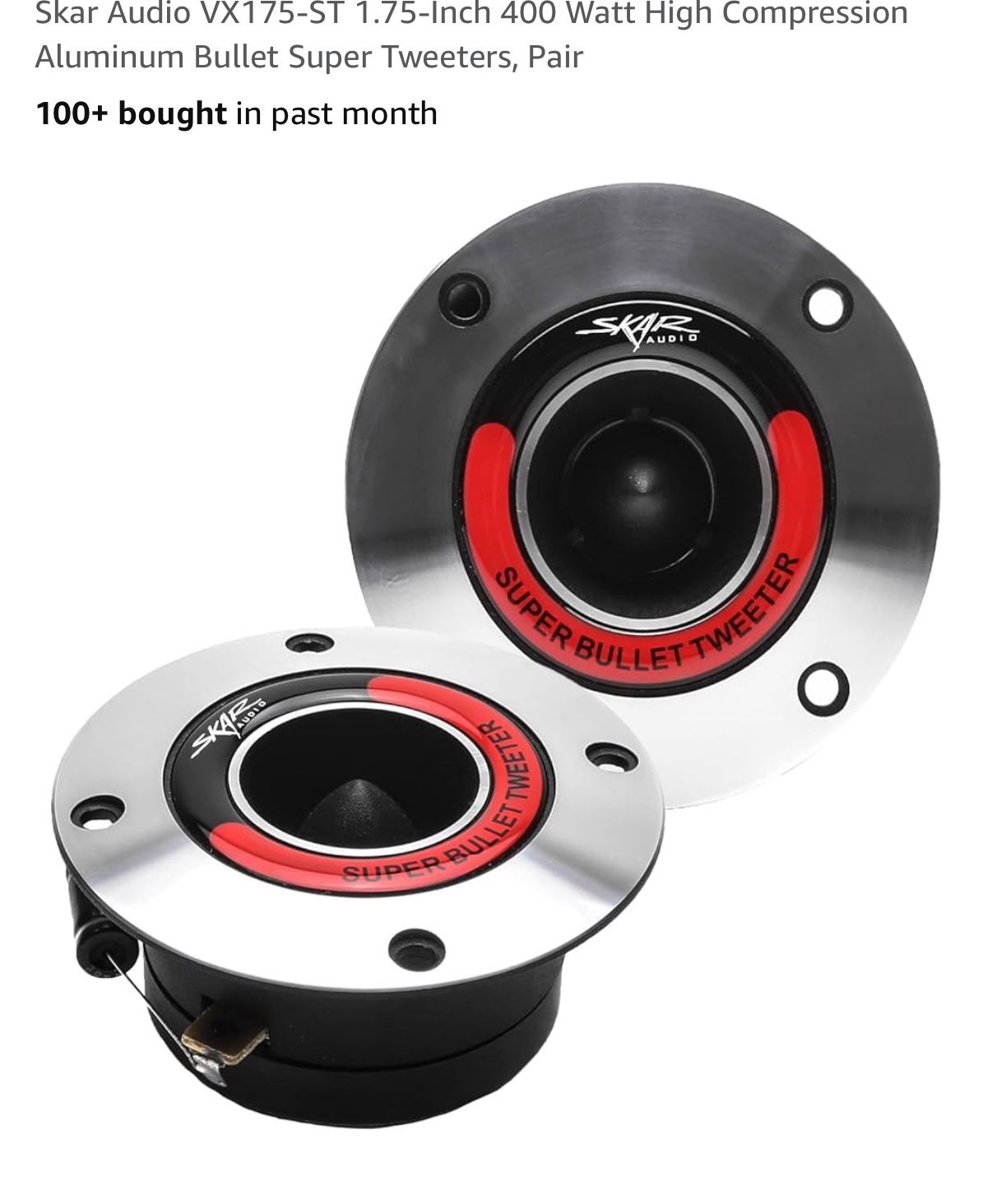 Skar Audio VX175-ST 1.75-Inch Bullet Super Tweeters